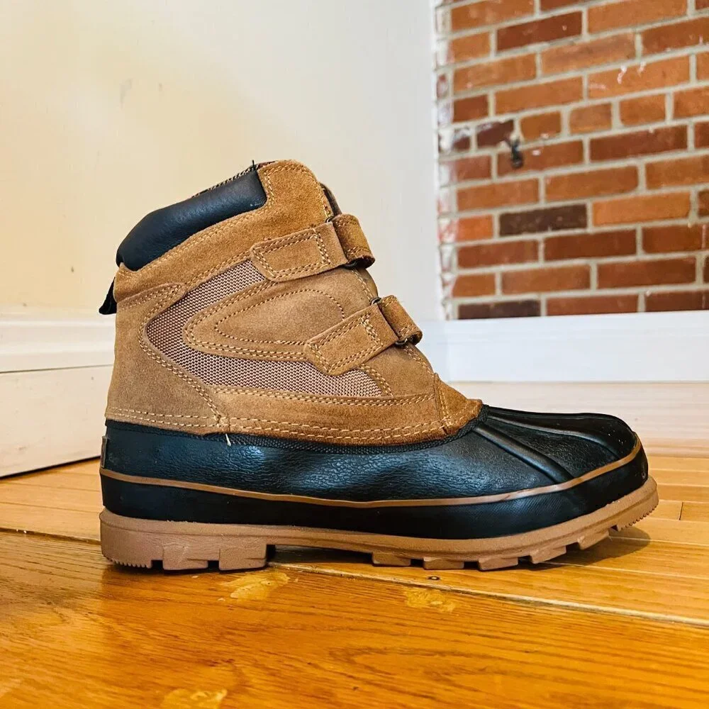 Totes Men's Snowbank Water Poof Winter Boots, Brown, Size 12 D
